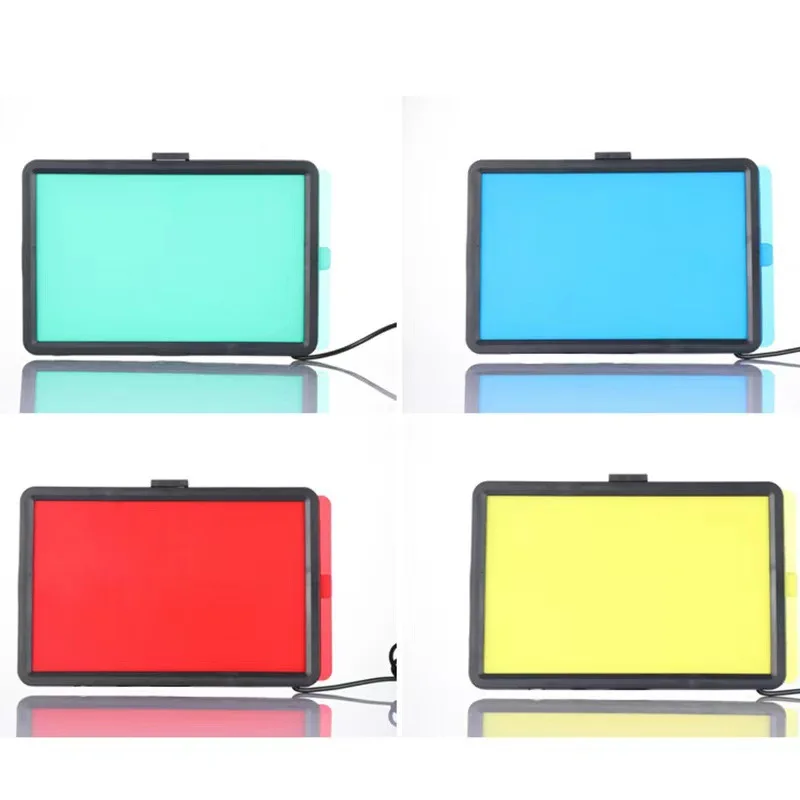 8 em led câmera de luz de vídeo fotografia kit iluminação com tripé 4 cores filtros rgb para filmagem streaming estúdio tiro