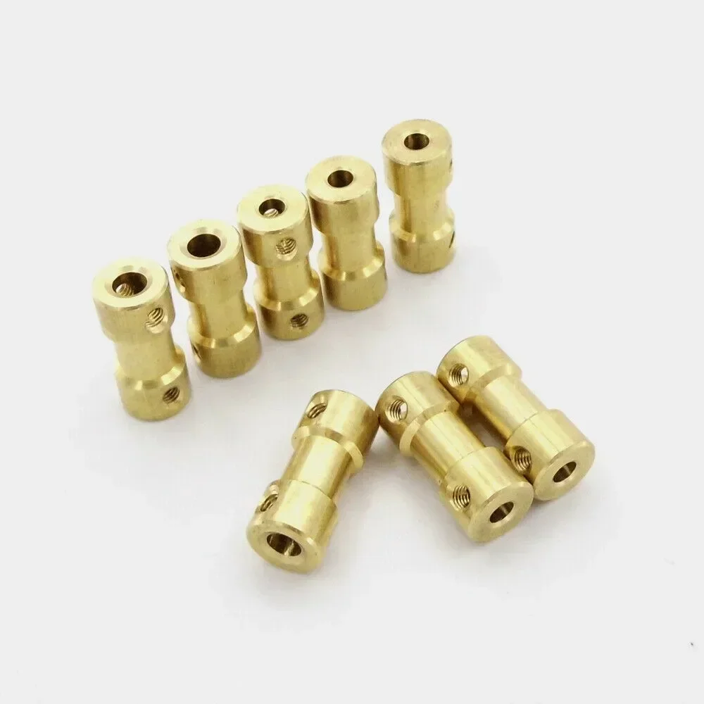 1pcs 2/2.3/3/3.17/4/5/6mm Motor Shaft Coupling Joint Coupler For RC Boat Car Robot  Brass Transmission Joint For Kids Toys Car