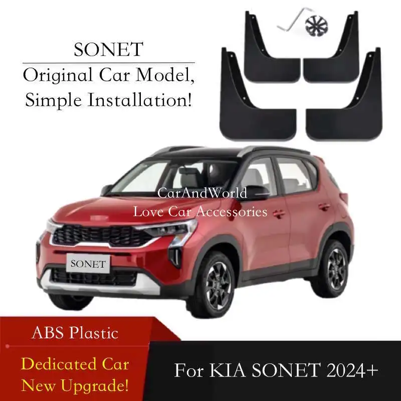 

Mudguards For KIA SONET QY 2023-2025 Molded Mud Flaps Flaps Splash Guards Fender Car Mudflaps Front Rear 4PCS Car Accessories