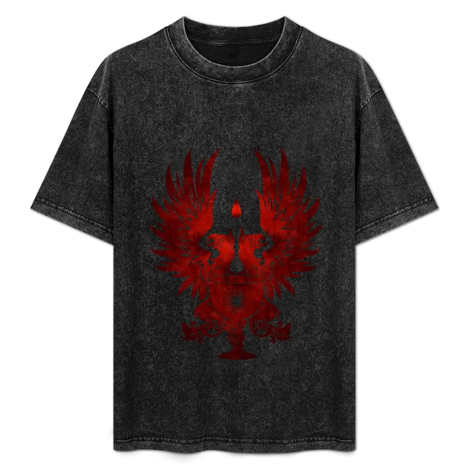 Dragon Age: Grey Warden Red (White BG) T-Shirt graphics graphic t shirts oversizeds mens big and tall t shirts