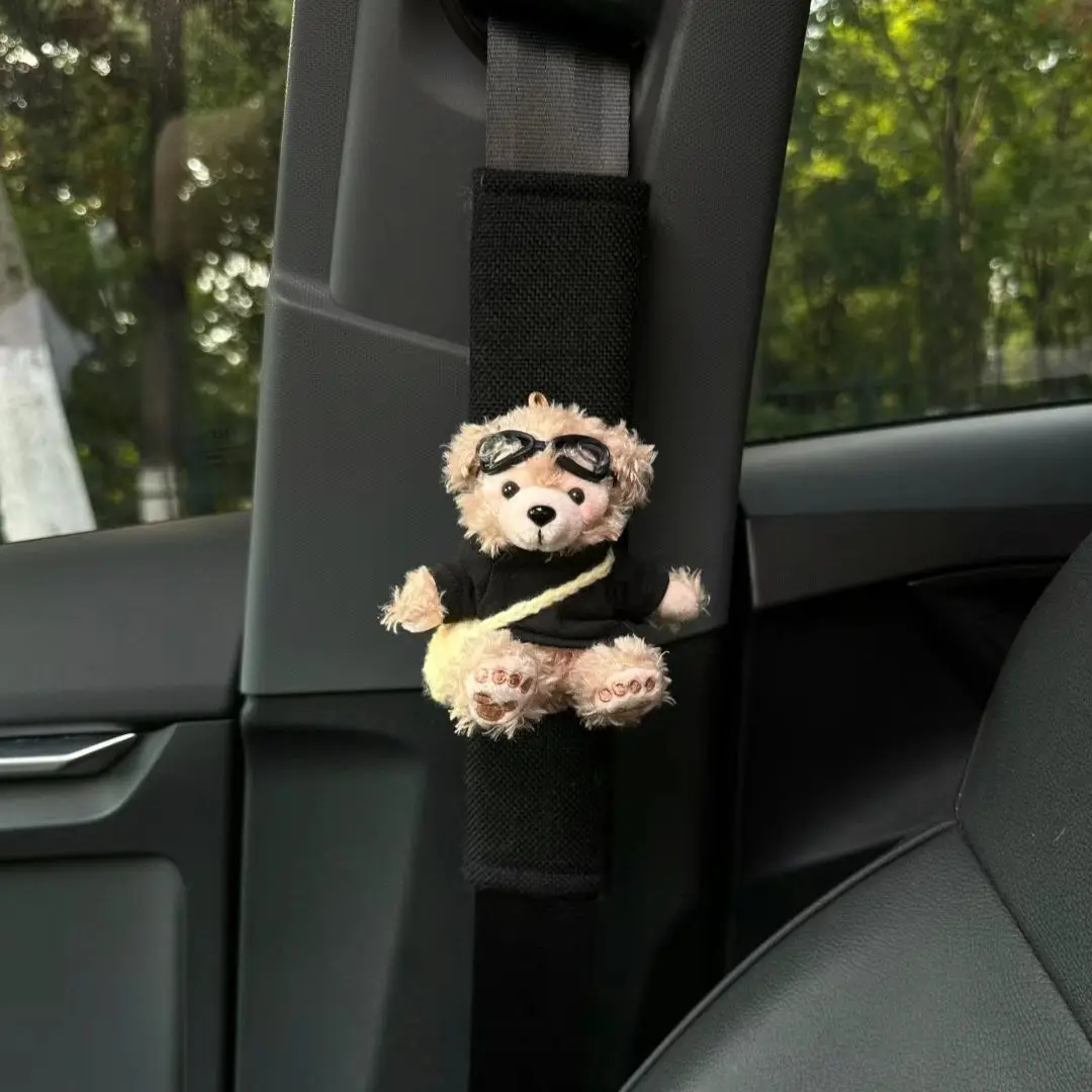 Duffy Bear Car Seat Belt Cover Cute Shelly Mae Car Decor Shoulder Couple Car Interior Accessories