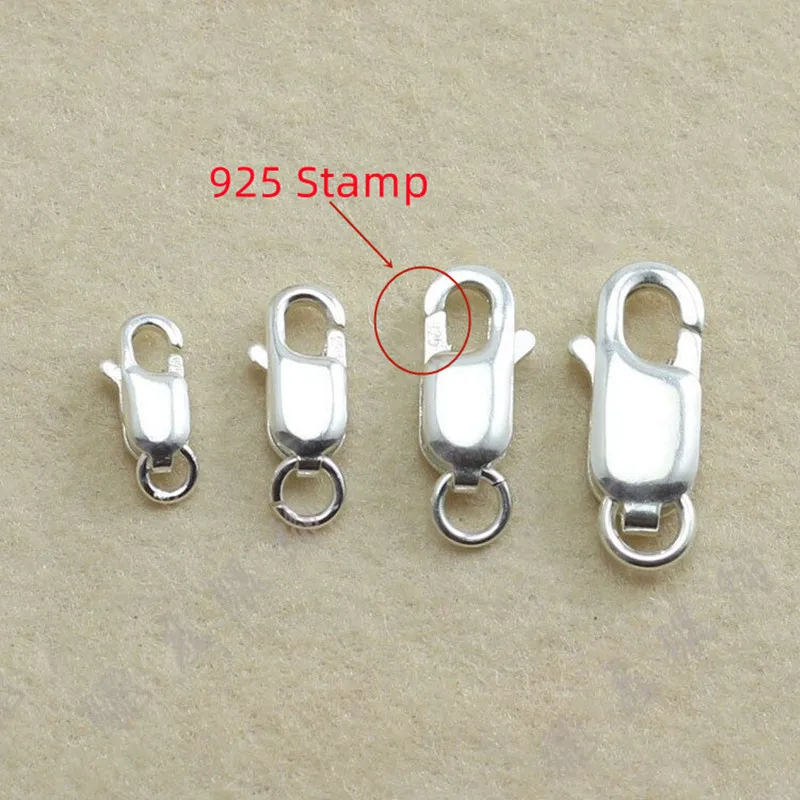 1 Piece Solid 925 Sterling Silver Lobster Claw Clasp with 1 Open Jump Ring Plain Silver for Necklace Bracelet DIY Jewelry  Find