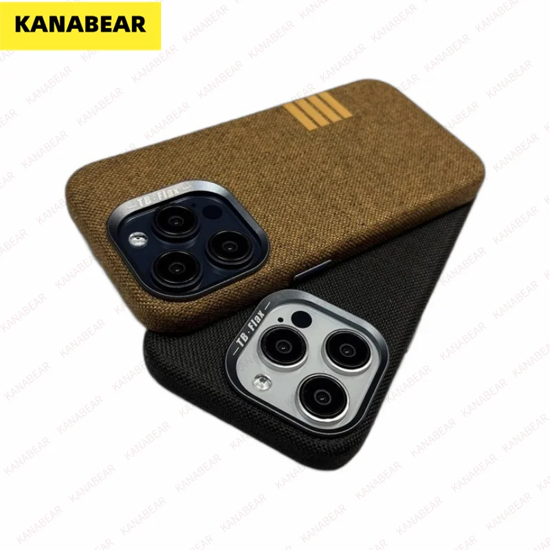 

Case for iPhone Linen pattern for Apple 16Promax magnetic Case iPhone15 Scratch resistant 14 All-inclusive Drop resistant
