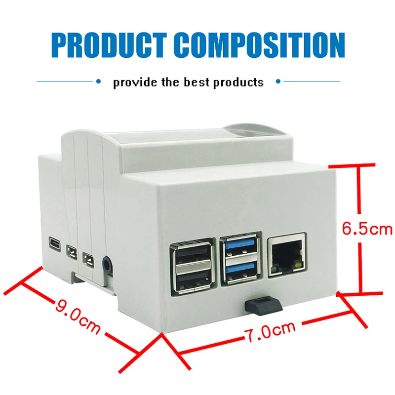 for Raspberry Pi 4 Model B ABS Case White Case Protective Case Enclosure for Raspberry Pi 4B