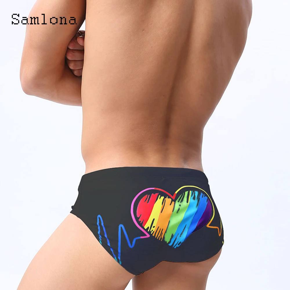 Men Fashion 3D Print Shorts 2025 Summer New Sexy Thong Underwear Elastic Waist Skinny Ultra Shorts Male Casual Beach Hotpants