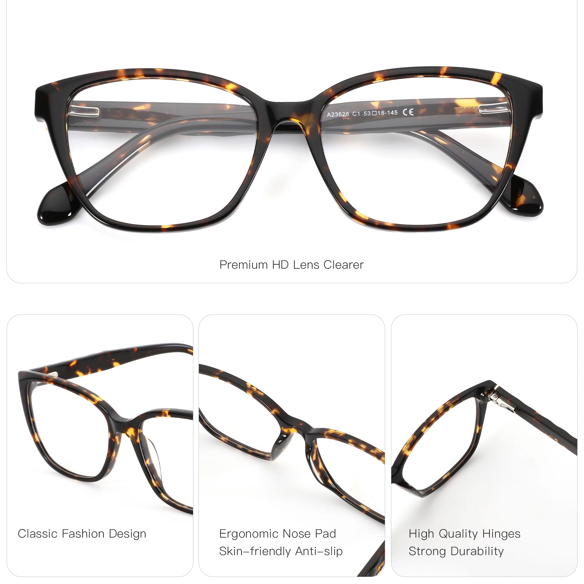 BLUEMOKY S Size Women Butterfly Acetate Graduated Progressive/Photochromic Multifocal Glasses Myopia Lenses Woman