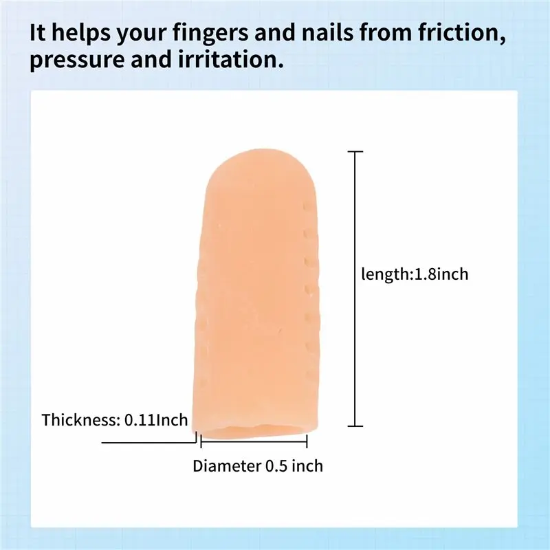 ELECT-16Pcs Silicone Finger Protectors, Breathable Finger Caps, Fingertips Covers, Finger Sleeves Support For Finger Cracking Du