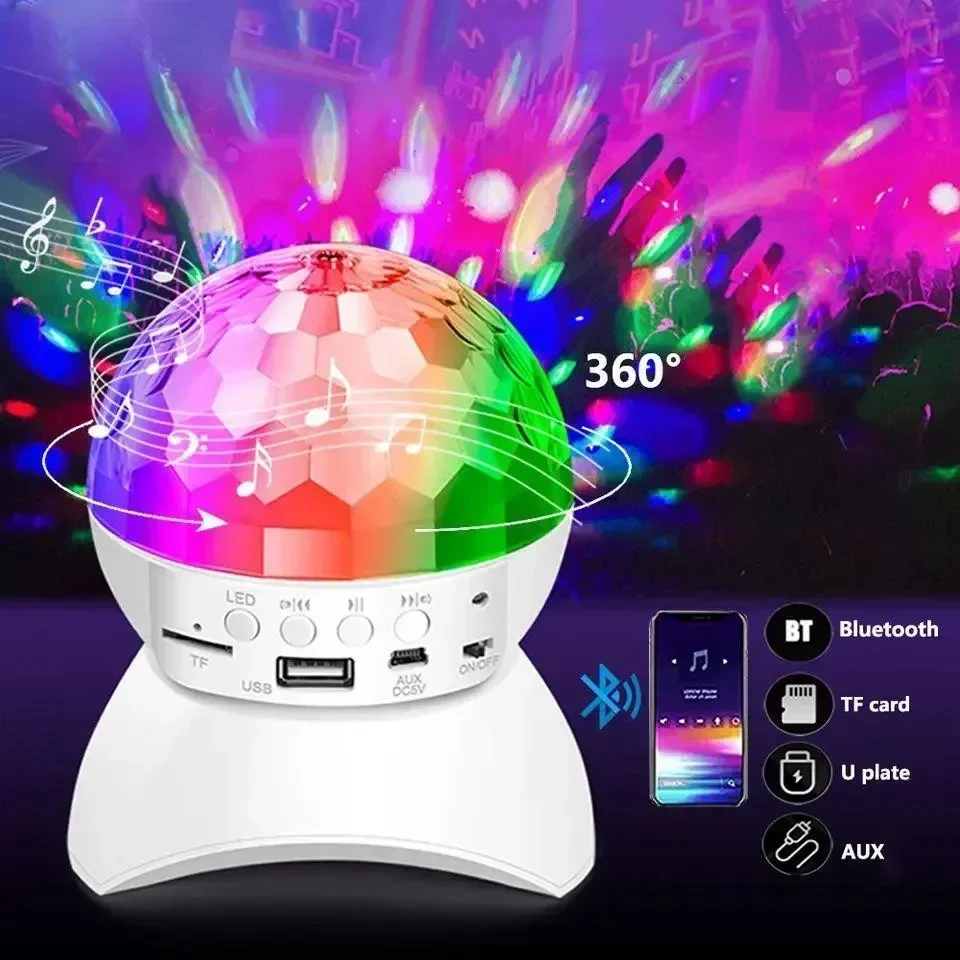 

Home Party Festivals Ball Night Light for KTV Speaker Stage RGB Light,360° Rotating Disco Wireless Bluetooth DJ Bar