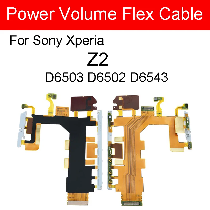 

Motherboard Flex Cable Volume Power Button & Microphone Flex For Sony Xperia Z2 D6503 D6502 D6543 Replacement Parts