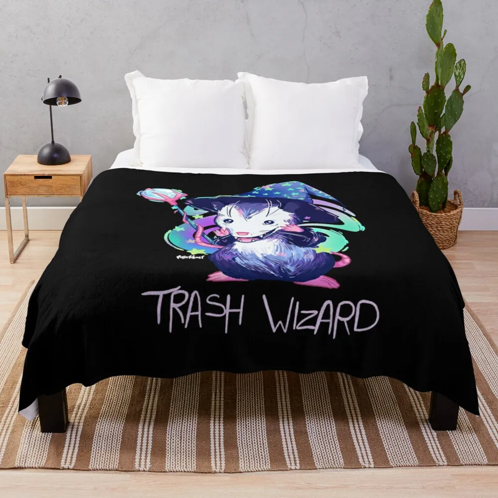 Trash Wizard Throw Blanket Soft Summer bed plaid Blankets