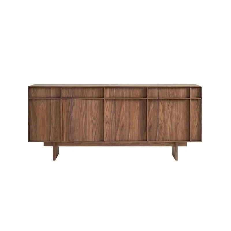 Nordic solid wood retro storage side cabinet, simple storage chest cabinet