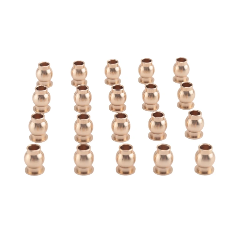 20Pcs M3 Link Rod Brass Ball Head Bearing Ends Joint Bolt Spare Parts For 1/10 1/8 RC Crawler Off-Road Car Accessories