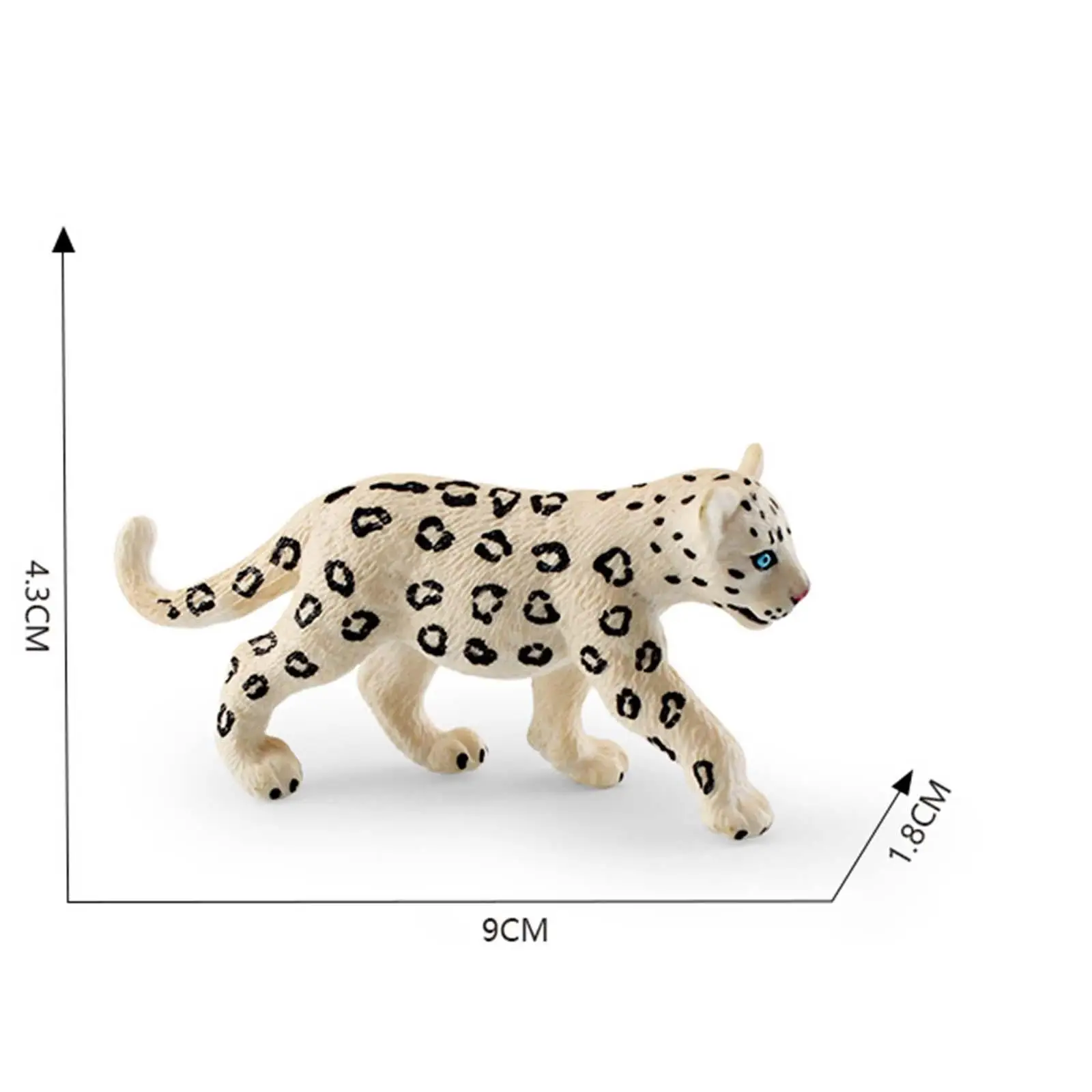 Figurine léopard en jouet, modèle de jeu léopard des neiges, simulation d'animal quelque part