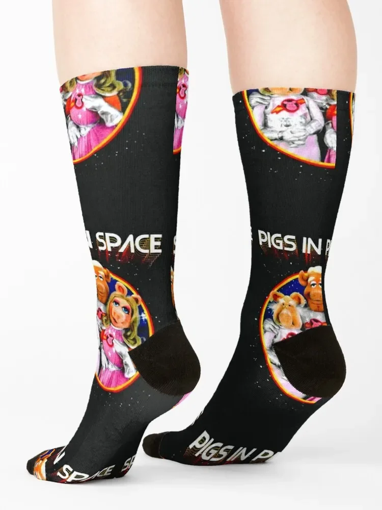 The Muppets Pigs In Space Soft Fited 301 جوارب قطنية لكرة القدم والتنس والمشي لمسافات طويلة جوارب للفتيات والرجال