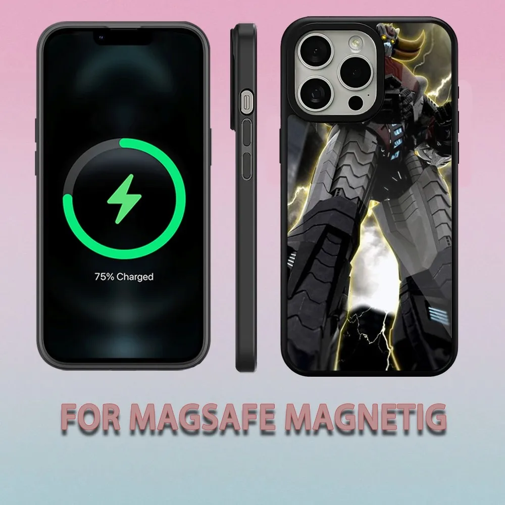 UFO Robot Grendizer  Phone Case For iPhone 15 14 13 12 11 Pro Max Plus Magsafe Magnetic Wireless Charging Cover