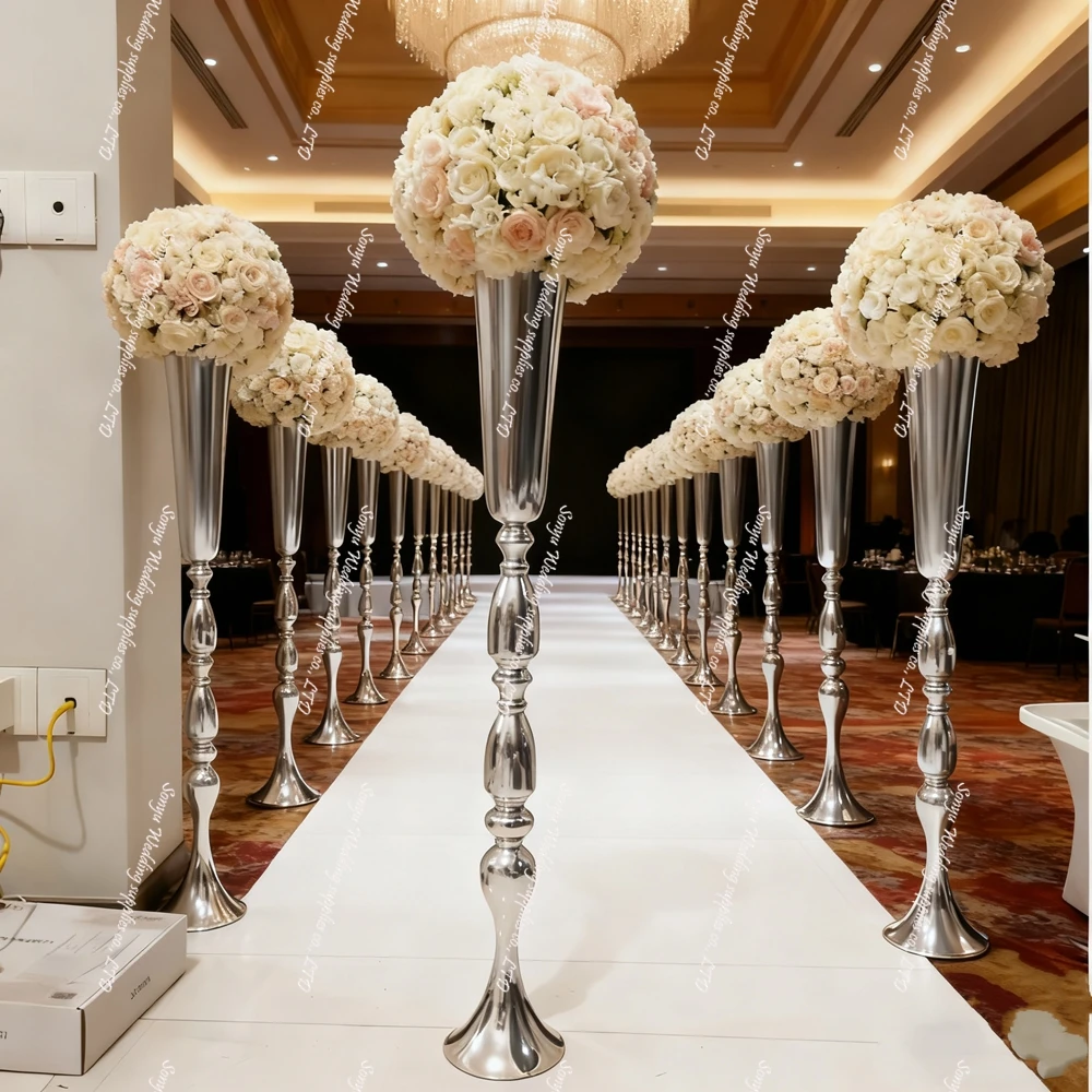 12pcs 65-105cm New Item 40 Tall  Tall Aisle Backdrop Decor Road Lead flower stand centerpieces for Wedding Events Party Ceremony