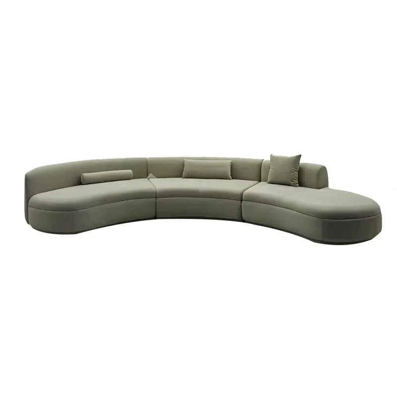 

Italian curved sofa special-shaped module corner large, medium and small living room light luxury personalized fabric