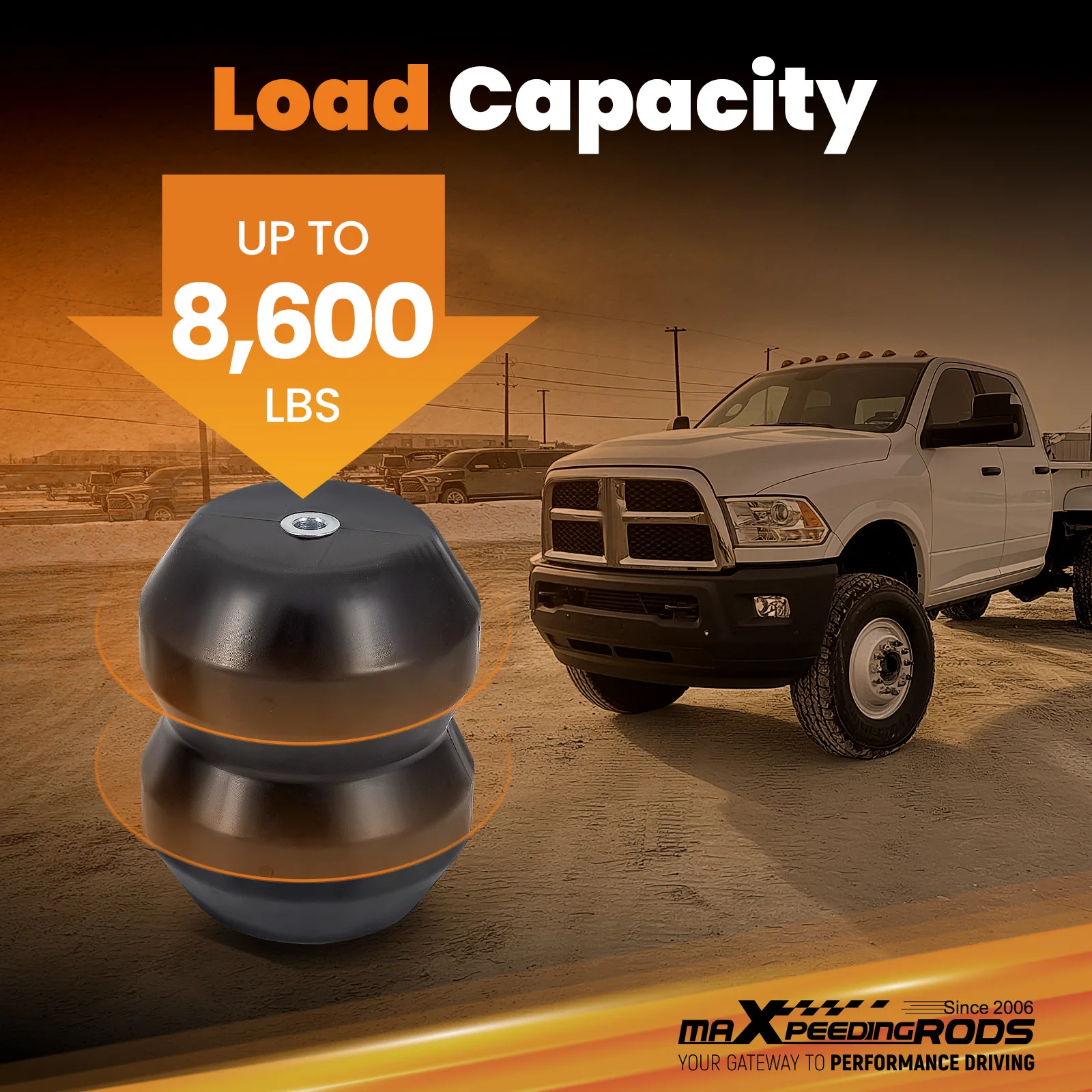 Sistema di miglioramento della sospensione posteriore senza foratura per Ram 3500 Pickup 4WD 2010-25