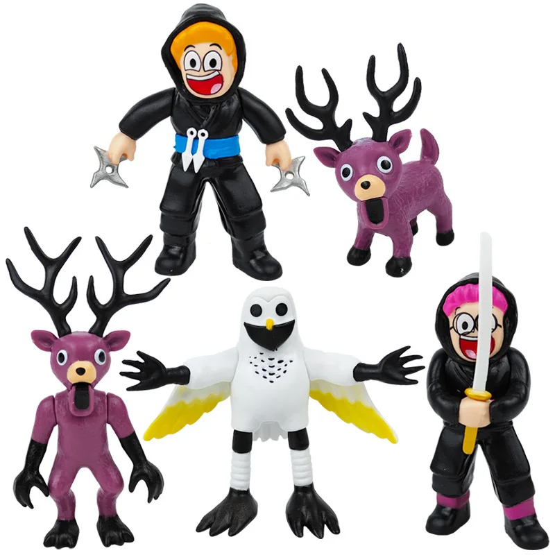 99 notti nella foresta Figure Figure Figurine Gufo Capra Lupo Cervo 99 notti nella foresta Figurine Giocattolo di plastica Regalo