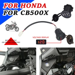 Plugue adaptador de soquete do carregador USB duplo, acessórios da motocicleta, tomada DC, Honda CB500X, CB 500 X, CB 500X, CB500 X, 2019, 2020