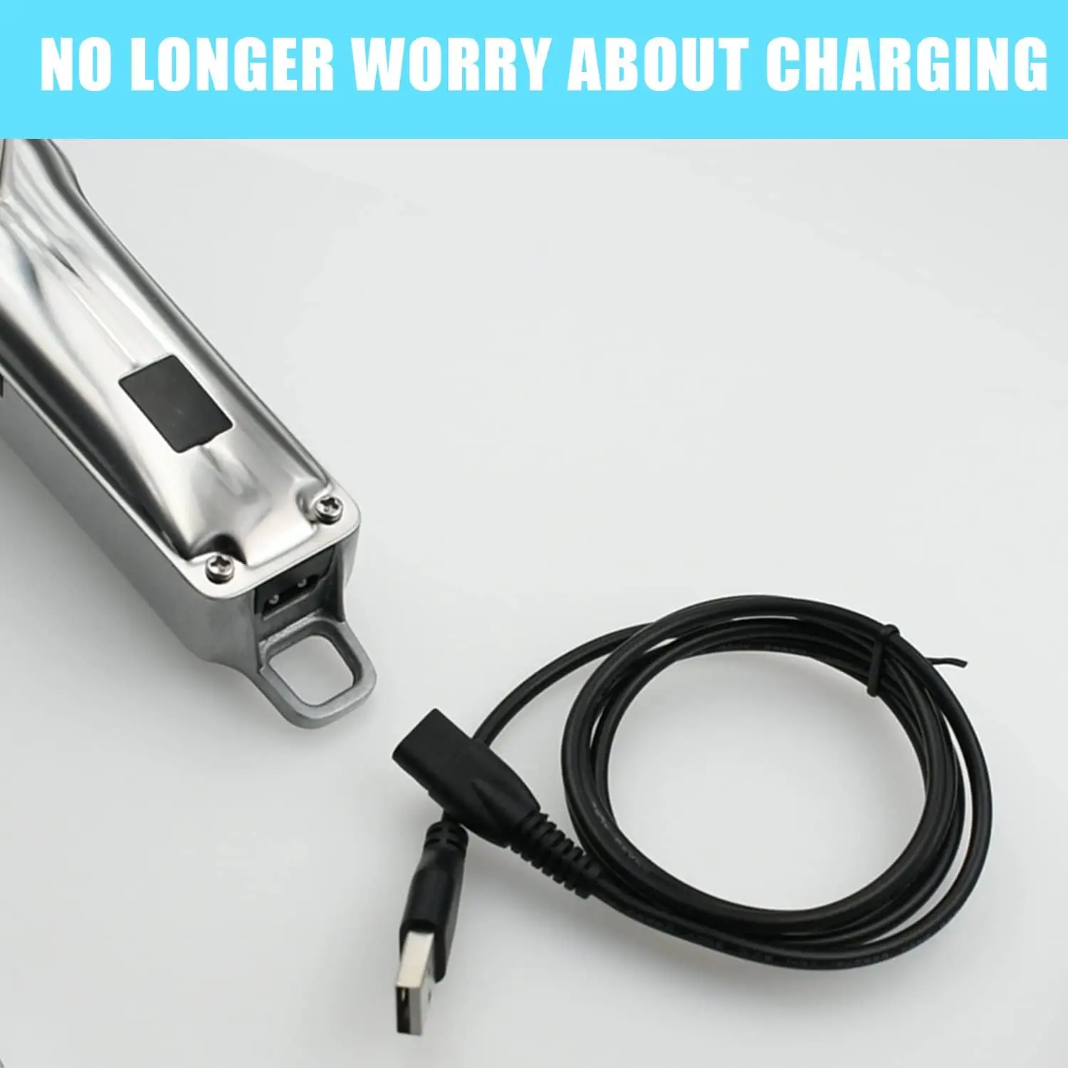 كابل شحن بديل لمقص الشعر للرجال ، سلك شاحن ، سلك طاقة ، متوافق مع ليمووري ، 1 متر