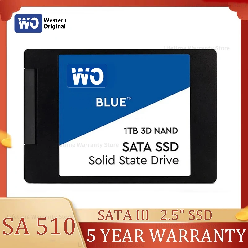 

Western original Blue SA510 250GB 500GB 1TB 2TB SSD 2.5" SATAIII Internal Solid State Drive Up to 560MB/s For Desktop Laptop ps5