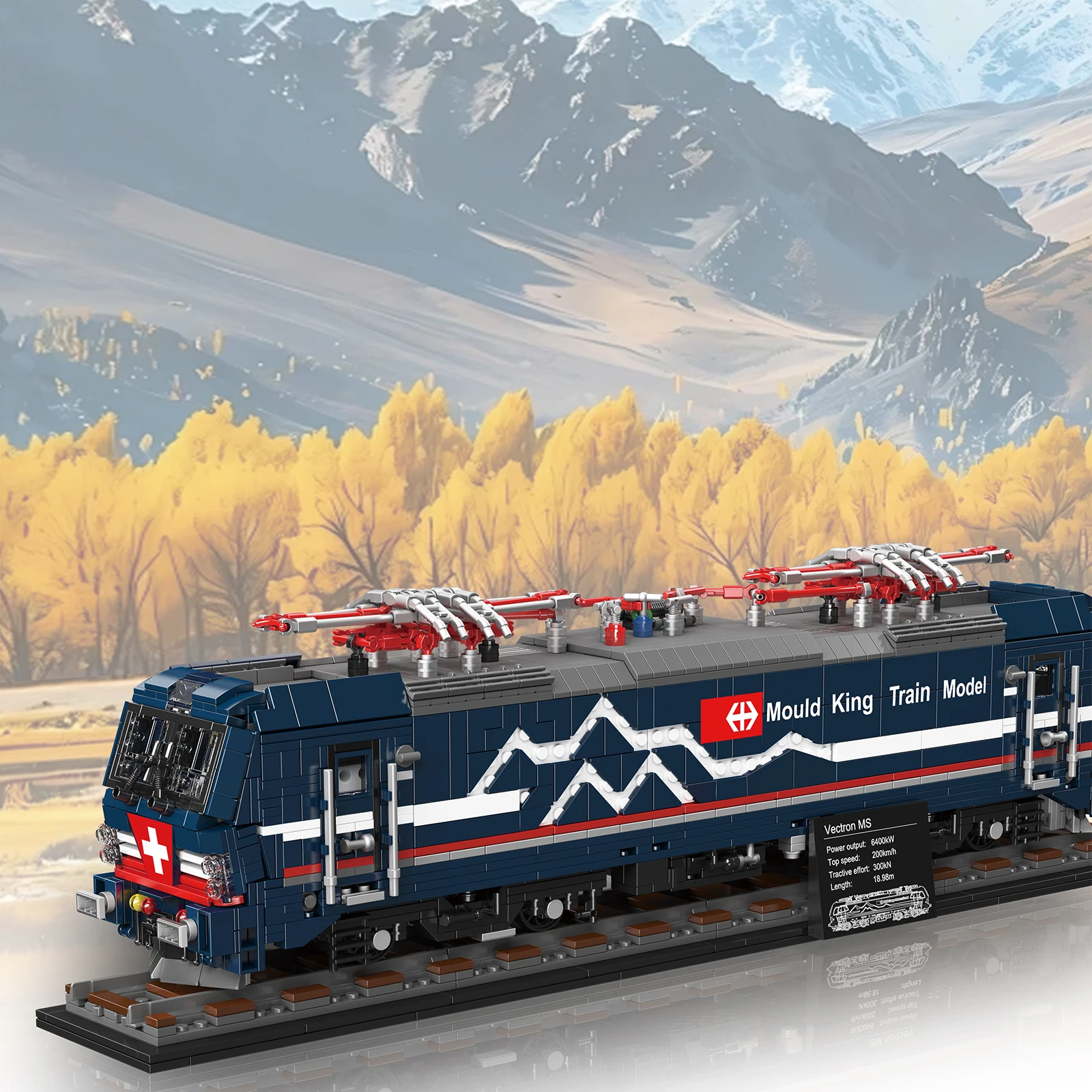 Mould King 12045 3072pcs Vectron Electric Locomotive Model MOC Building Blocks Bricks Railway System Toy for Collector Gift Toy