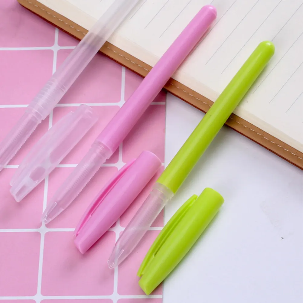 

50Pcs Transparent Empty Pen Holders Plastic Pen Rods Ergonomic Design Replacement Gel Pens School Stationery Office Supplies