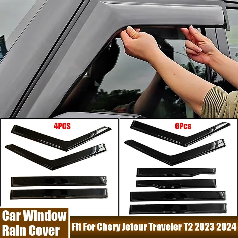 

High Quality Car Door Window Rain Covers Fit For Chery Jetour Traveler T2 2023 2024 Car Accessories Car Window Protective Covers