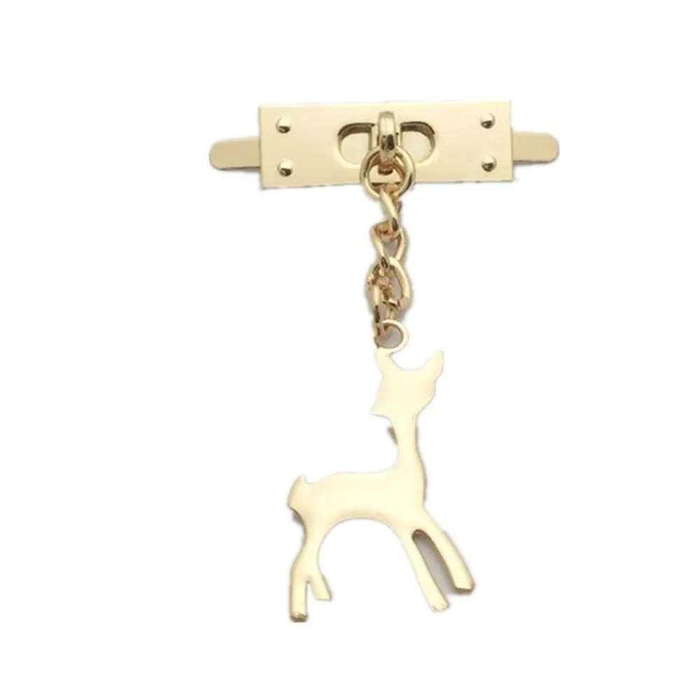 Funny Solid Color Little Deer Pendant DIY Decorative Buckle Metal Accessories Hardware