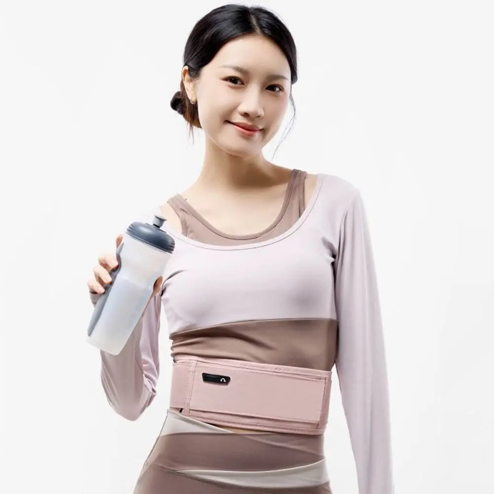 حقيبة خصر رياضية مقاومة للماء، حزام جري غير مرئي متعدد الوظائف، خفيف الوزن مع حامل هاتف، حامل زجاجة، حزمة خصر