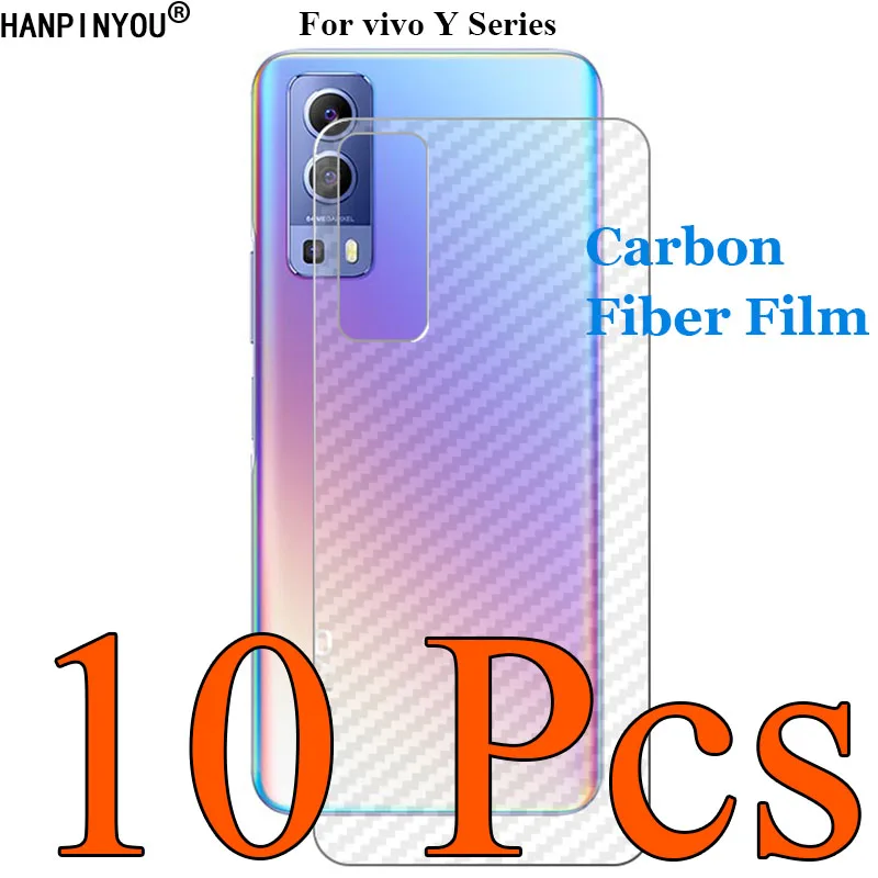 10 Pcs/Lot For vivo Y16 Y73 Y72 5G Y53s Y76 Y76s Y74s Y15 Y15a Y75 5G 3D Carbon Fiber Back Film Skin Screen Protector Sticker