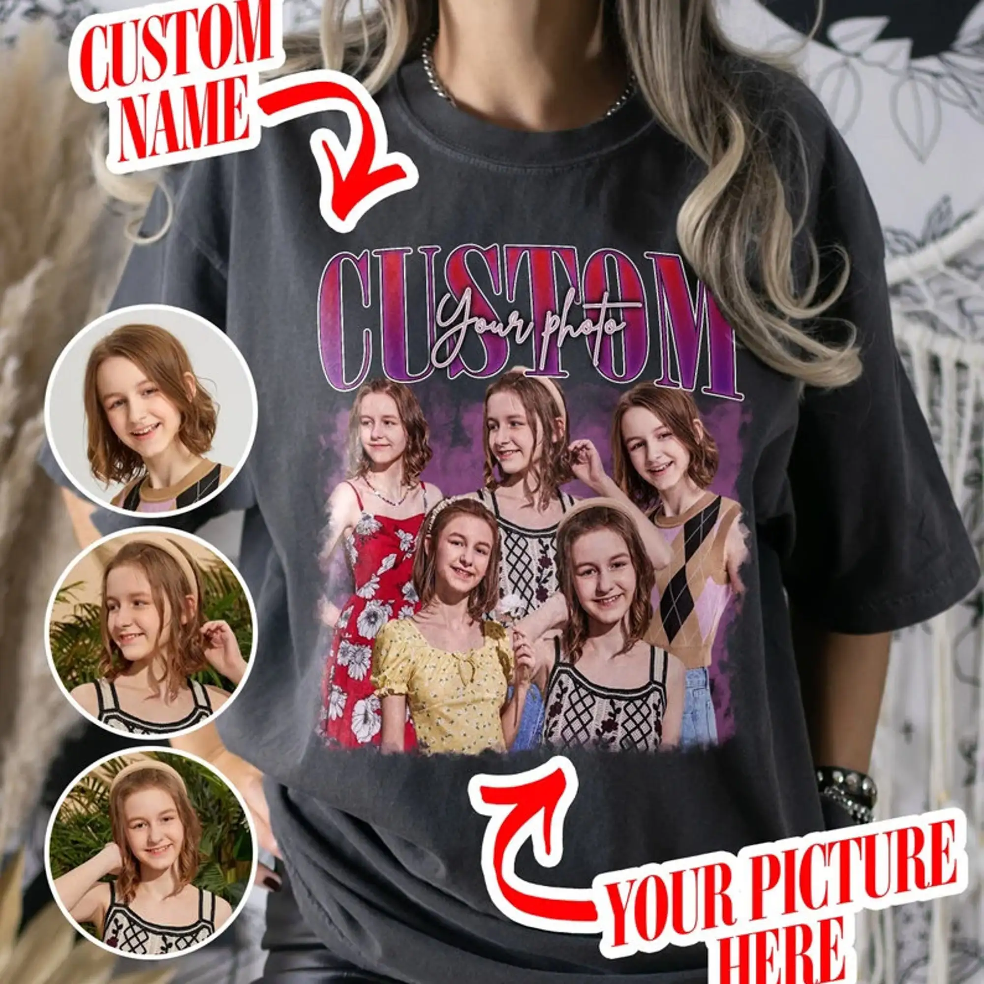 Custom Bootleg Rap T Shirt Photo Vintage 90s Your Own Idea Here Insert Design