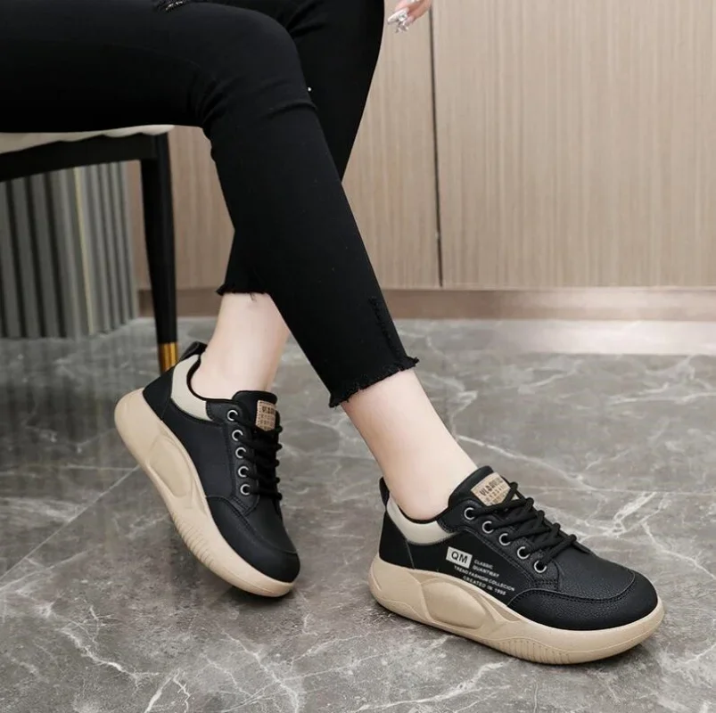 Casual Dames Sneakers Modeontwerper Ronde Neus Dikke Zolen Vrouw Sport Hardloopschoenen Tennis Atletisch Schoeisel