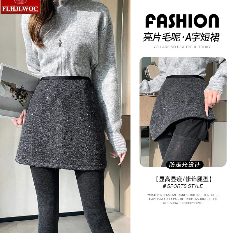 厚手のミニスカートオールマッチ新年キュートスイートガールズ日本プレッピースタイル女性ハイウエストファッション FLHJLWOC ブラックブリンスカート