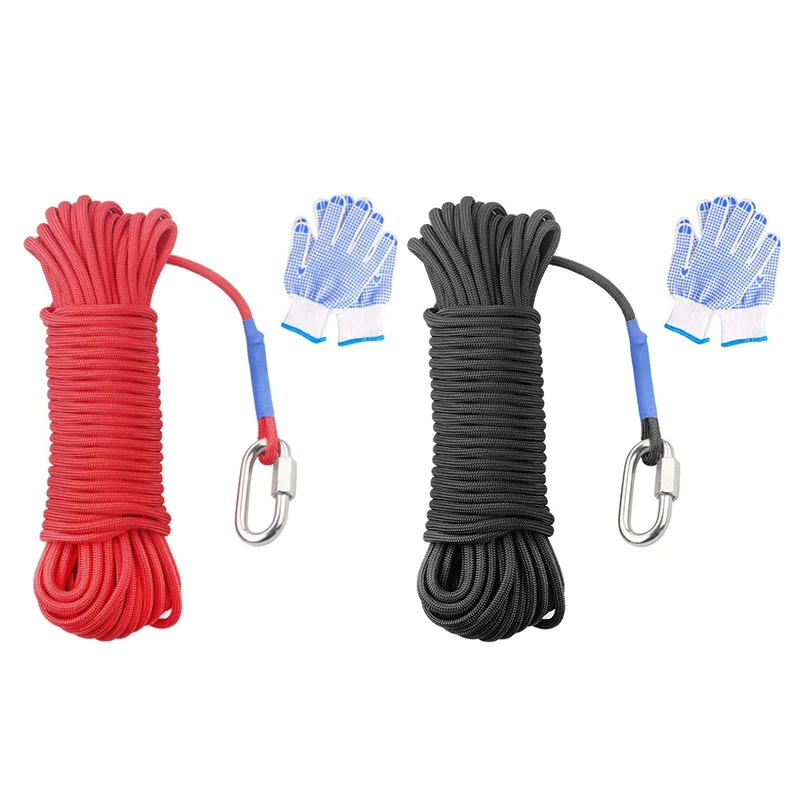 

RTENTE-Fishing Magnet Rope 20 Meters, Heavy Rope With Safe Lock,All Purpose Nylon High Strengte Cord Safe Rope - 65 Feet, Diamet