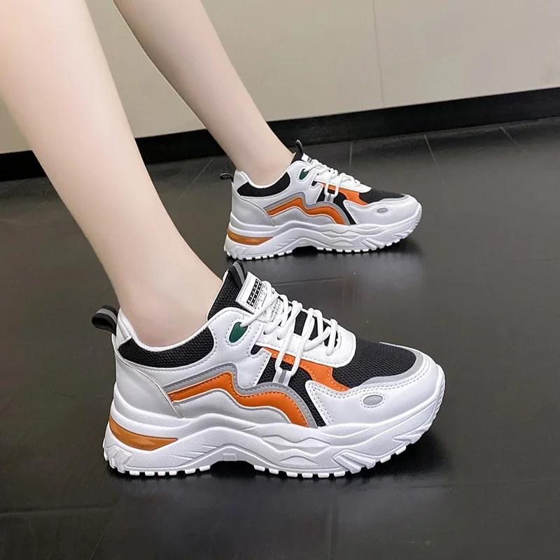 

Breathable Chunky Sneakers Women Fashion Thick Sole Platform Sport Shoes For Women Spring Zapatillas De Deporte Tenis Feninino