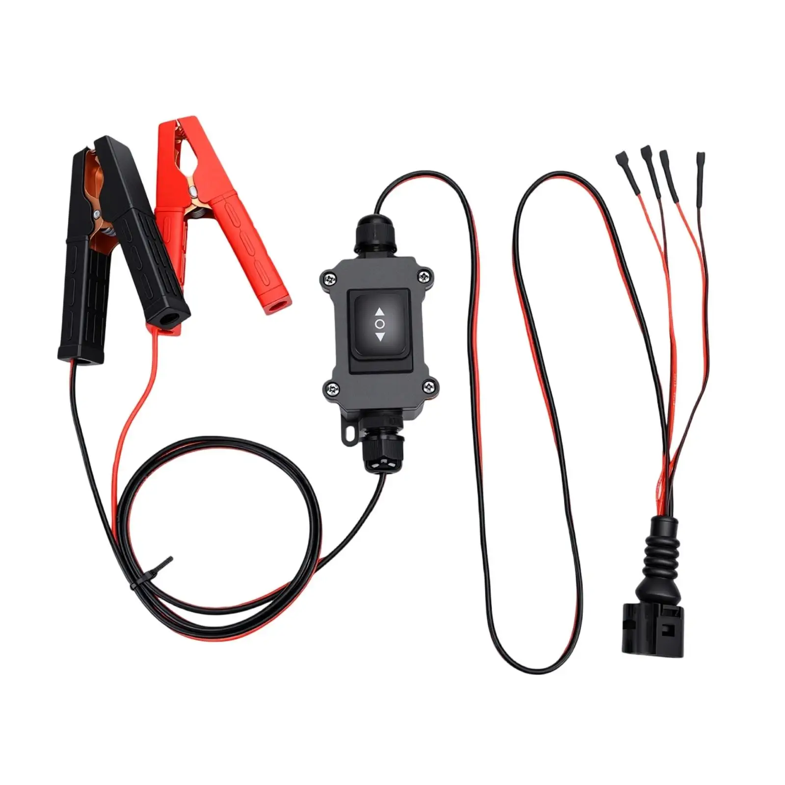 Motor Test Tool with Alligator Clips Handheld Alligator Clip Test Lead Wired Testers Polarity-Coded for Mechanics