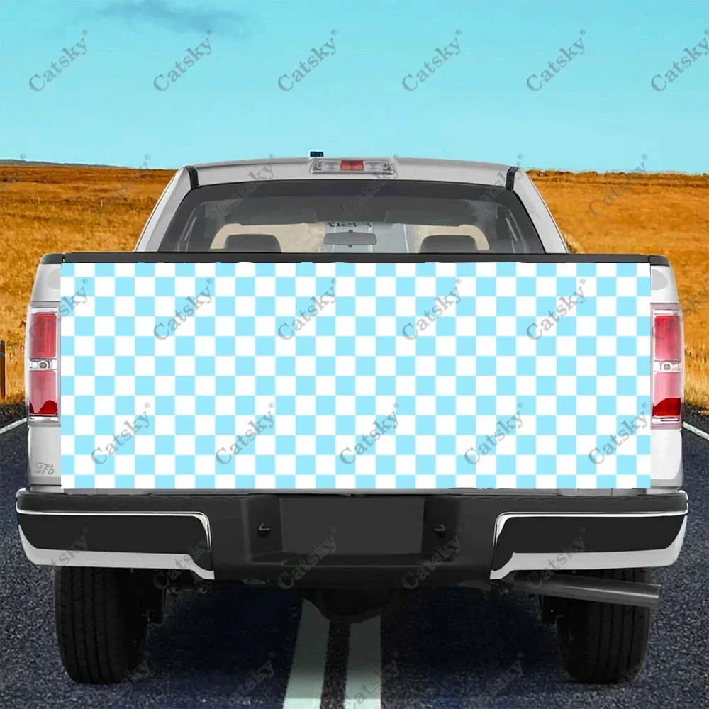 Checkerboard car sticker truck rear tail modification custom suitable for SUV car truck packaging sticker decal