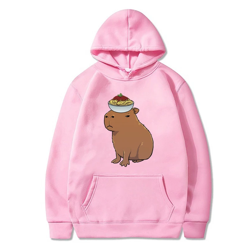 Korean Fashion Capybara Graphic Unisex Sweatshirt Fall Winter Men's Hoodies Women Pullover Vintage Aesthetic Harajuku Oversize