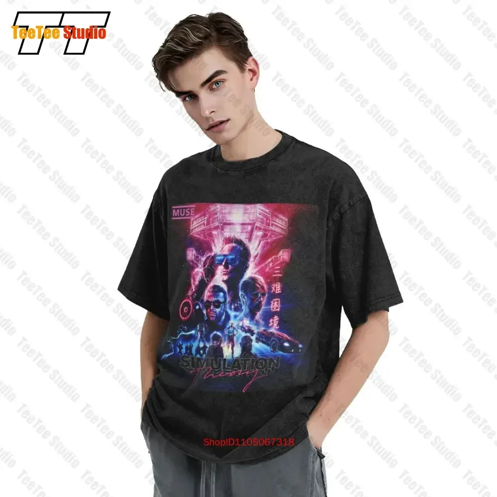 Muse Tour 2019 'Simulation Side 2 Theory' All Usa Gp1 Oversized T-Shirt IL73 retro Clothes