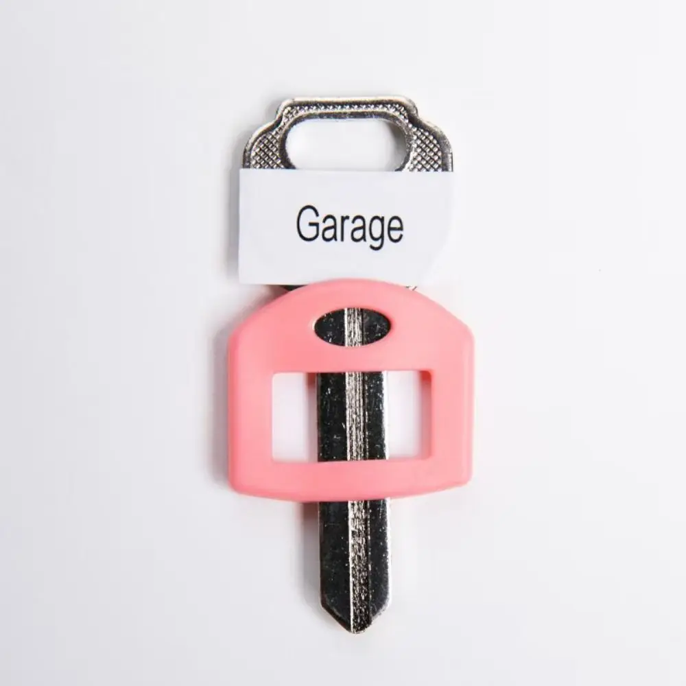 50Pcs Colored Silicone Key Caps Labelled Key Tags Blank Printed Label Key Identifier Caps Easy-Grip Design with Labels