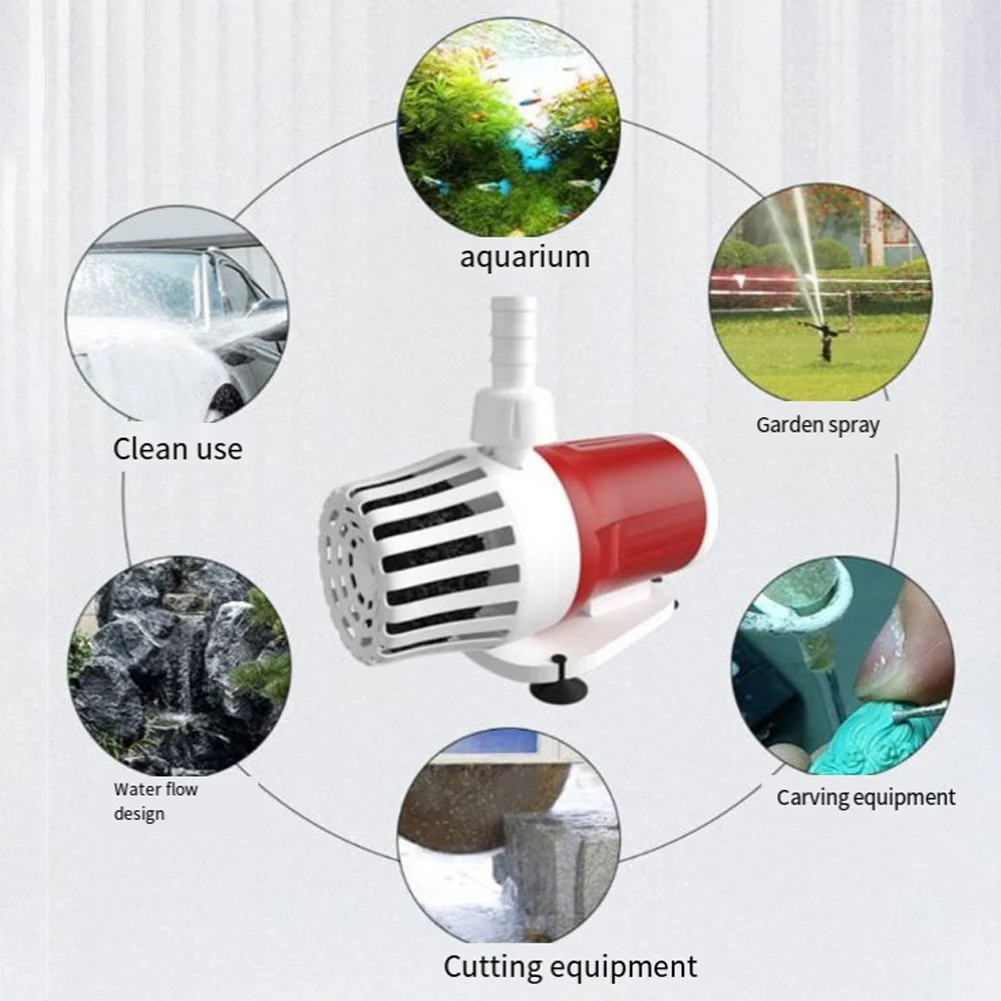 DC12V 10W Brushless Submersible Water Adjustable Flow Rate For Aquarium Fountain Garden Irrigation System