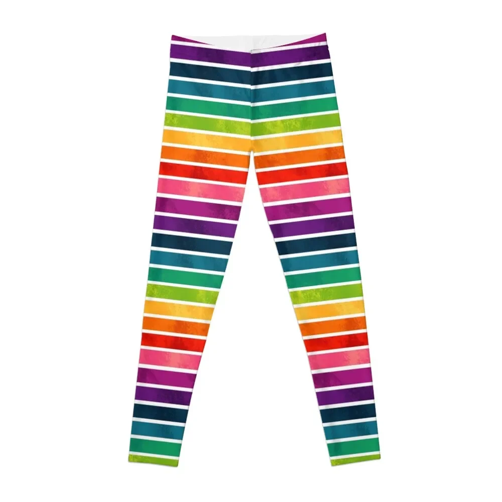 

Rainbow Stripes Leggings exercise clothing for Women's gym Womens Leggings