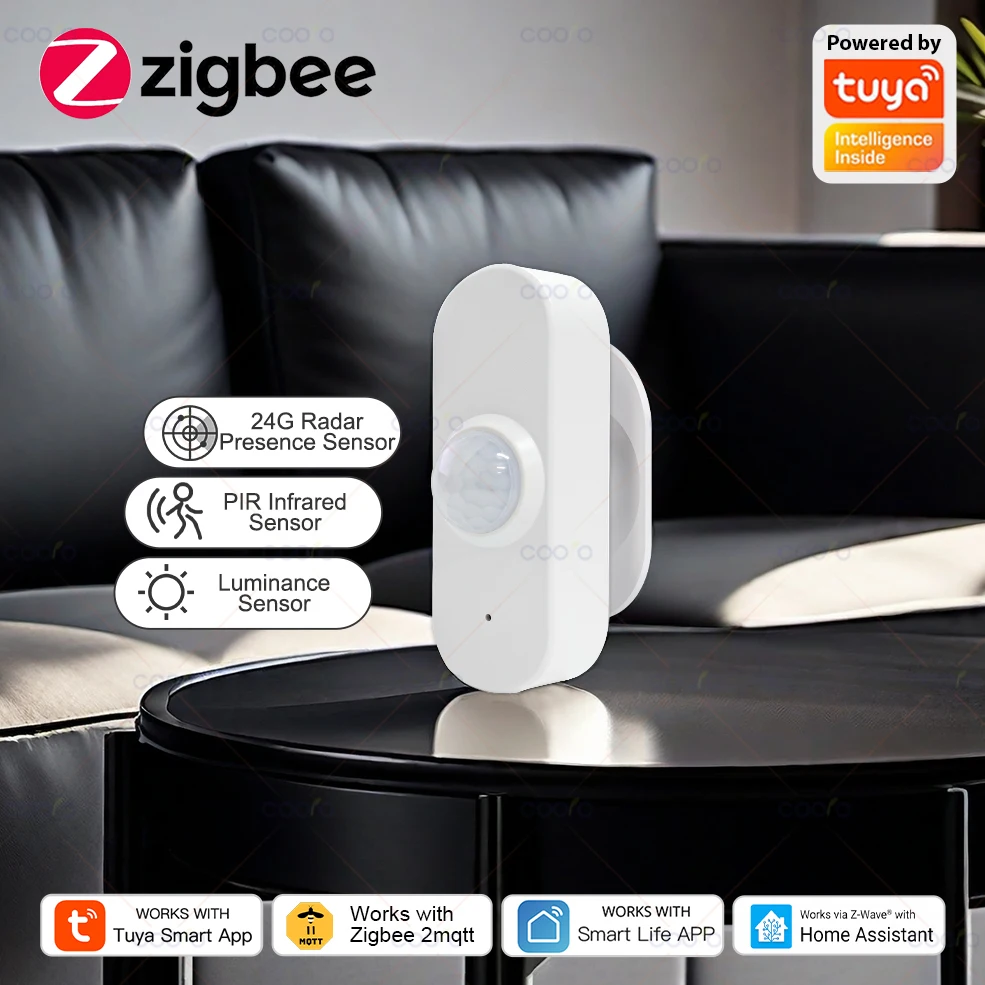 yZ[z24G MmWave [_[lZT[ + PIR [VZT[ Cg x x USB/obe[쓮 T|[g Tuya Zigbee Z2M