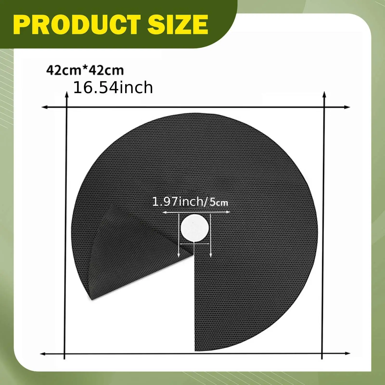 10Pcs Weed Barrier Mats Simple to Use Mulch Ring Landscape Fabric Tree Protector Mat for Garden Landscaping Indoor Outdoor Trees