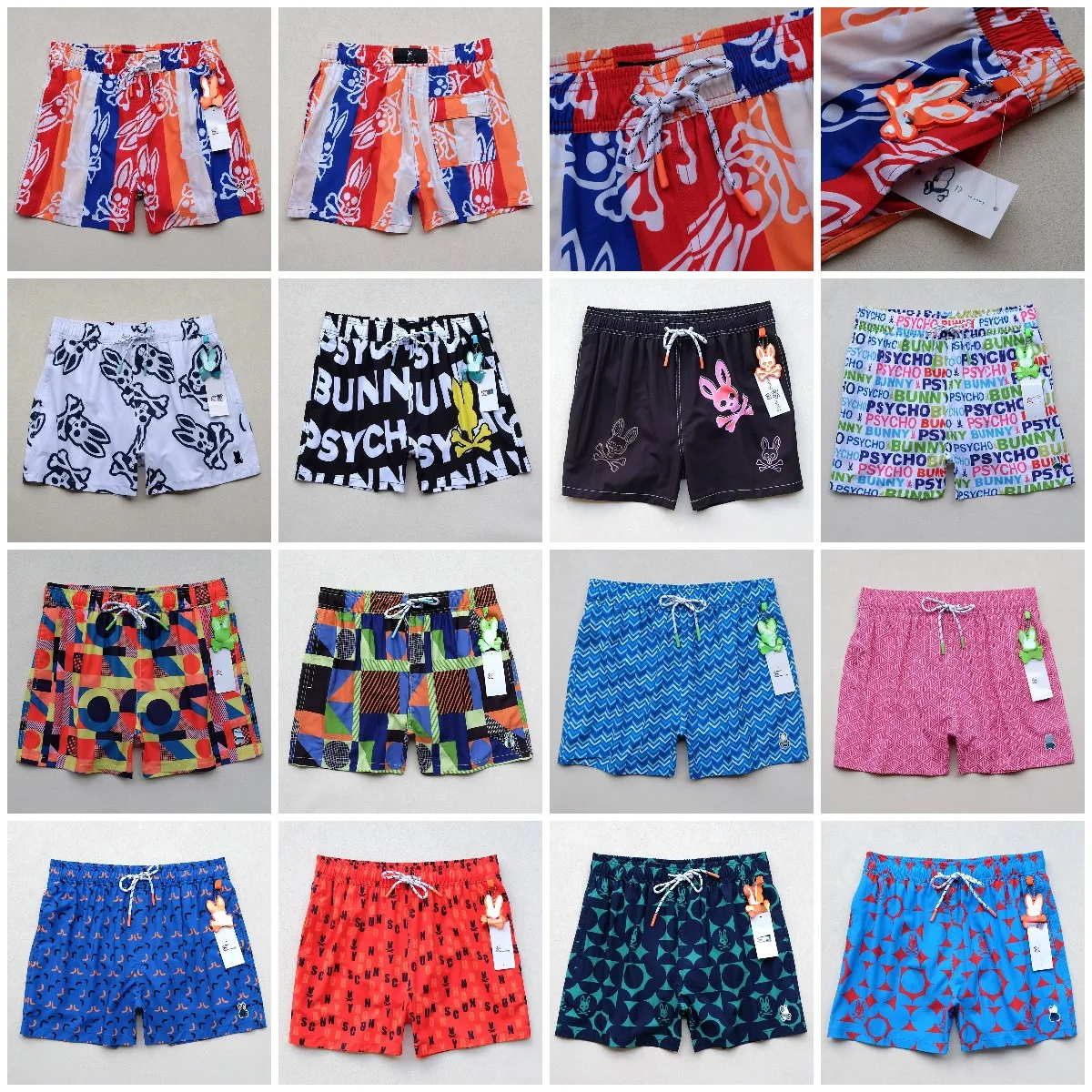 High Quality Gym BoardShorts Spandex/Polyester Swim Trunks New Style Rabbit Bunny Shorts With Mesh Elastic Waist Men Beach Pants