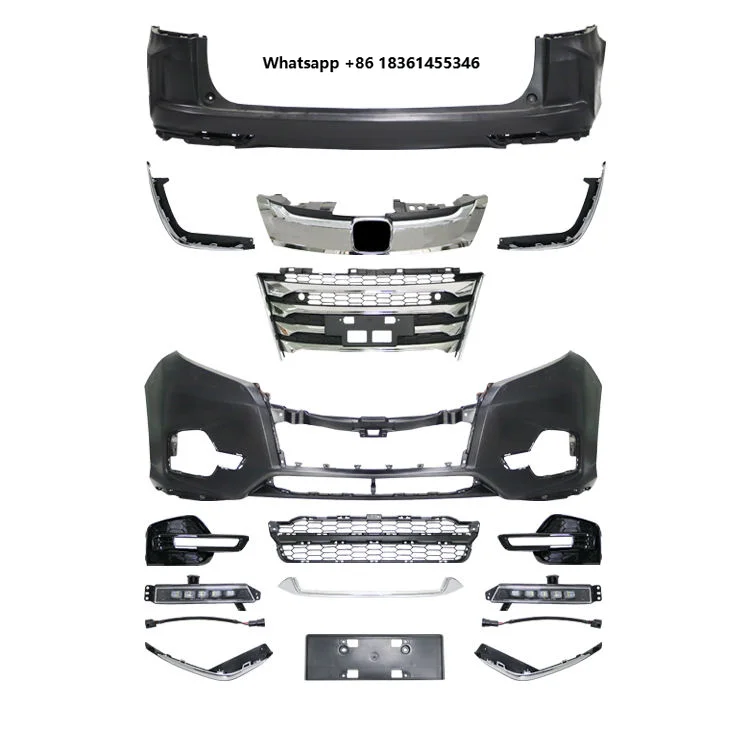 

For 2015-2018 Odyssey Upgrade to 2020 Odyssey Body Kits Front Bumper Rear Bumper Grille With LED Car Auto Parts