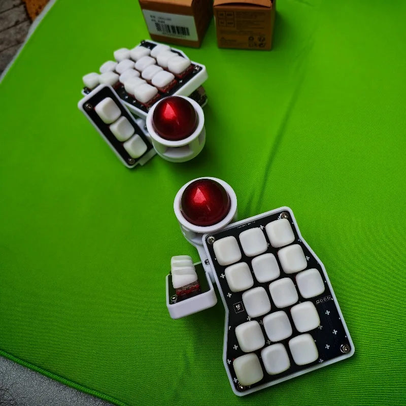 

Горячая распродажа: беспроводная Bluetooth-клавиатура Crosses 3X5 с раздельной конструкцией, возможностью горячей замены, двойным трекболом, переключателями Choc и ZMK, эргономичная игровая клавиатура Teclado