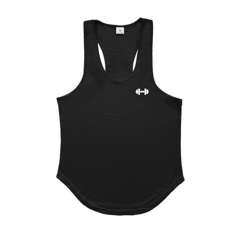 Summer Mesh Breathable Quick Dry Shirts Gym Bodybuilding Clothing Fitness Tank Tops Mens Sport Sleeveless Y-back Workout Vests